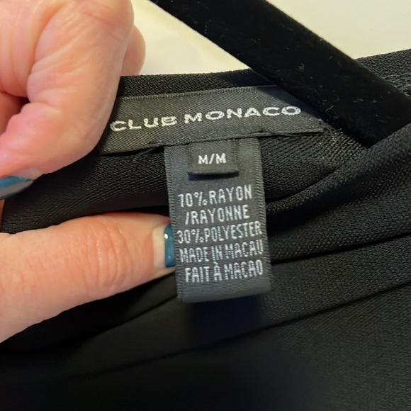 24. Club Monaco Black Cowl Neck LBD - Picture 3 of 4